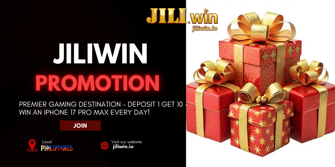 Promotion JILIWIN: PREMIER GAMING DESTINATION – DEPOSIT 1 GET 10 – WIN AN IPHONE 17 PRO MAX EVERY DAY! 1 Promotion jiliwin